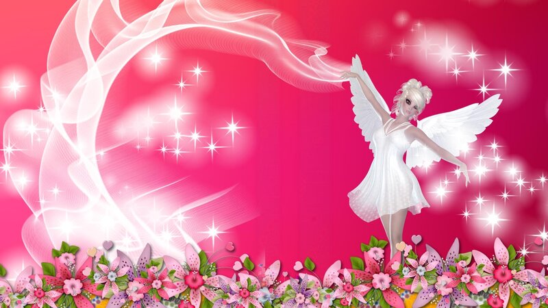 Angel with Wings — Pink, Fantasy