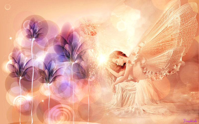 Angel with Wings — Purple, Ethereal