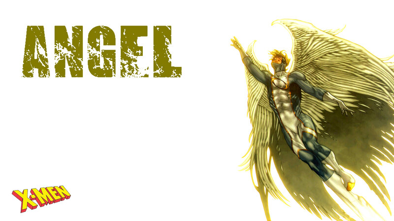 Angel with Wings — White, Dramatic, Comic