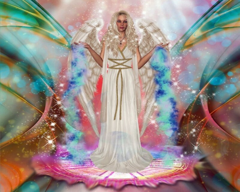 Angel with Wings — White, Ethereal