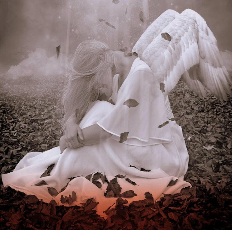 Angel with Wings — White, Melancholic, Autumn