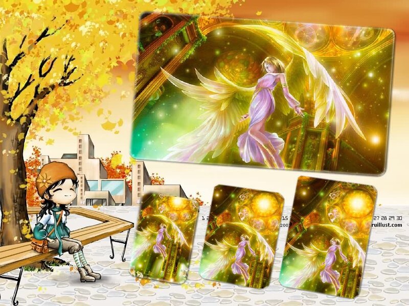 Angel with Wings — Yellow, Serene, Autumn