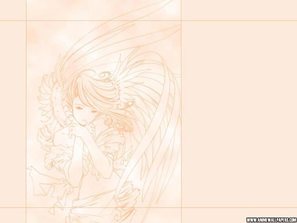 angelic anime character sketch