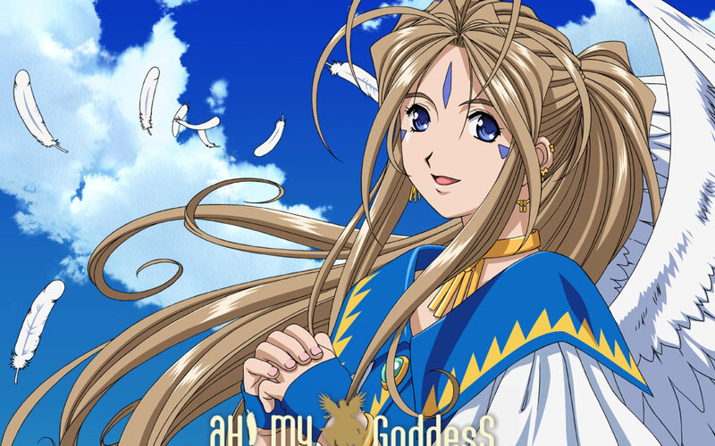 angelic anime character with feathers