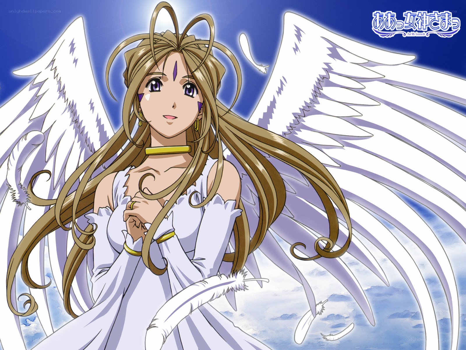 angelic anime character with wings