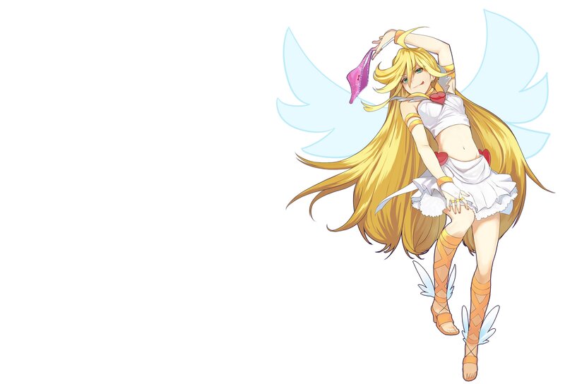 angelic anime character with wings