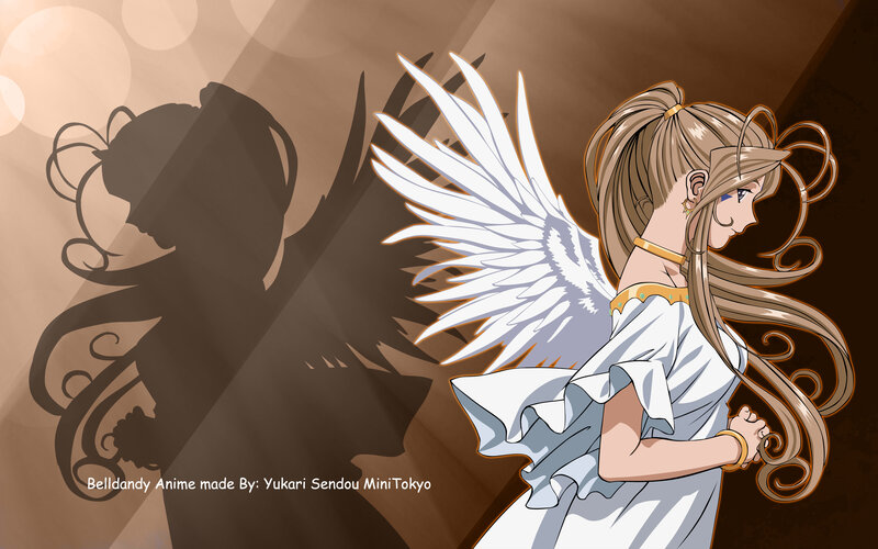 angelic anime character with wings