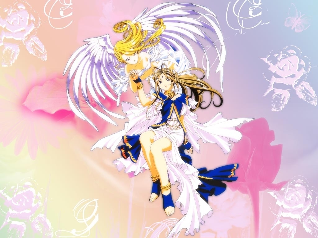 angelic anime characters in flight