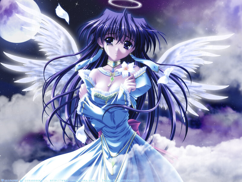 Angelic Anime Girl — Purple