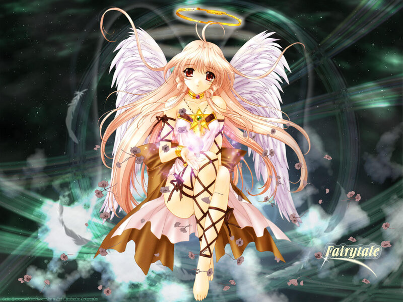 Angelic Anime Girl — White, Serene, Night