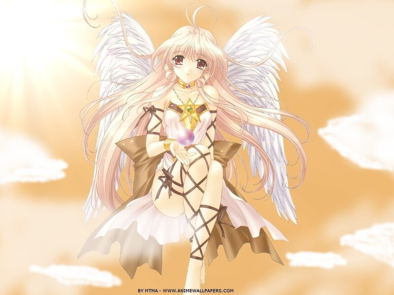 Angelic Anime Girl — White, Serene