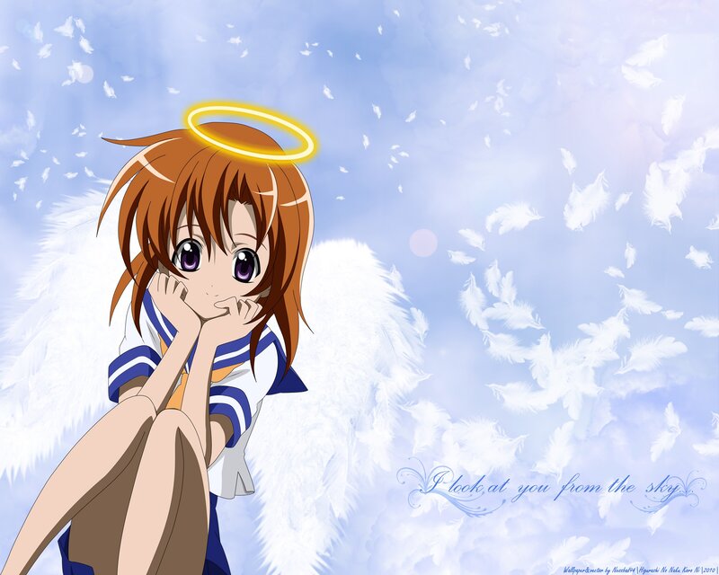 angelic anime girl with halo