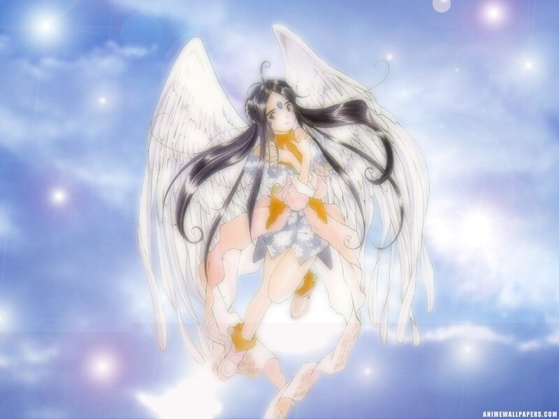 angelic anime girl with wings