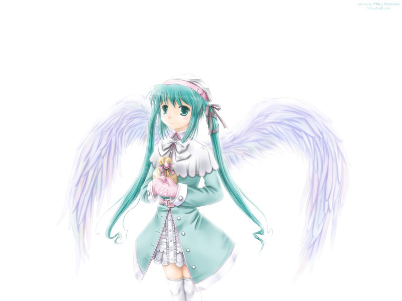 angelic anime girl with wings