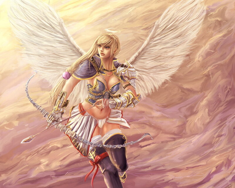 Angelic Archer Woman — White