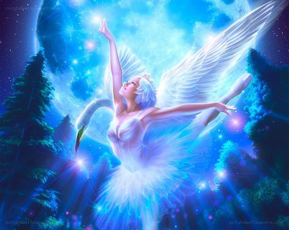 angelic ballerina in forest