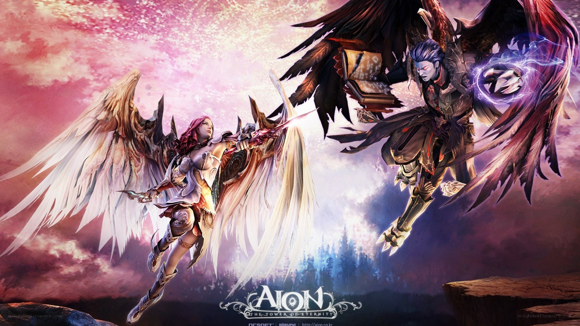 Angelic battle in Aion