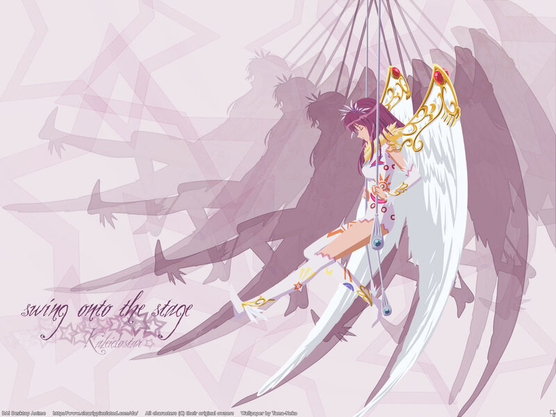 angelic character on swing