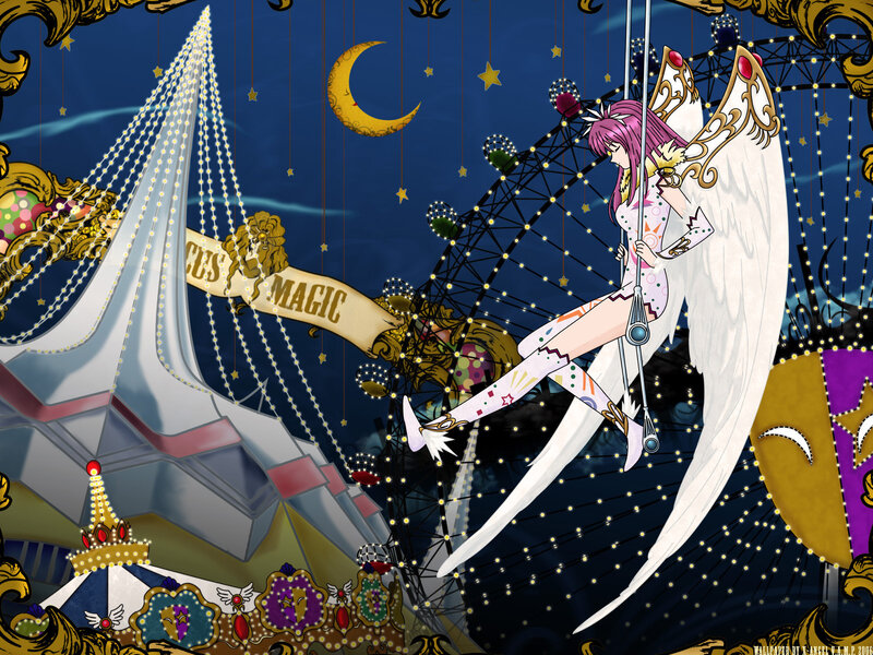 Angelic Character on Swing — Blue