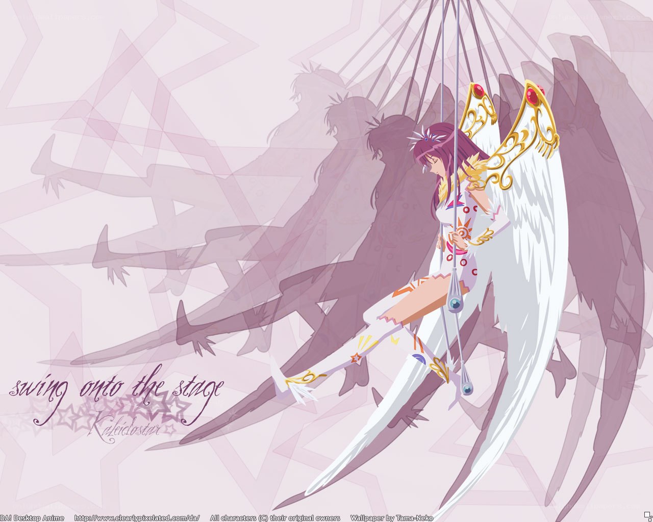angelic character on swing