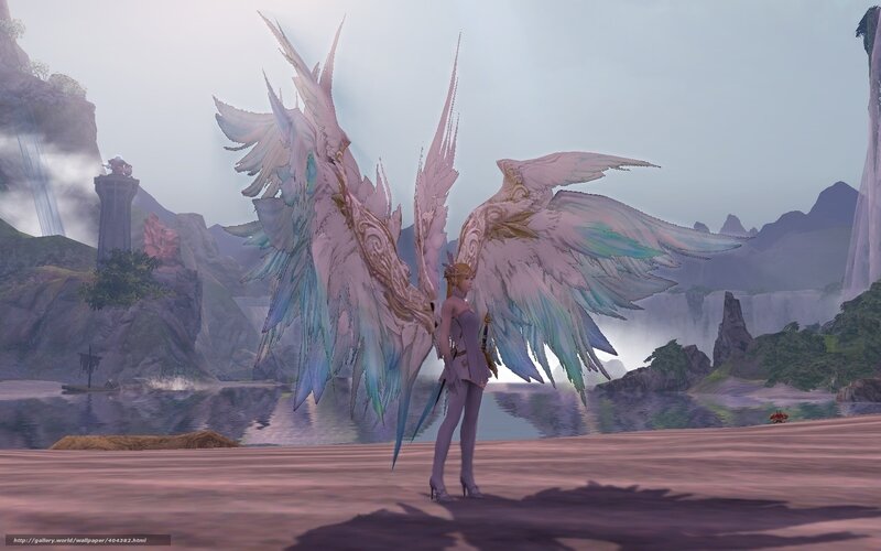 angelic character with large wings