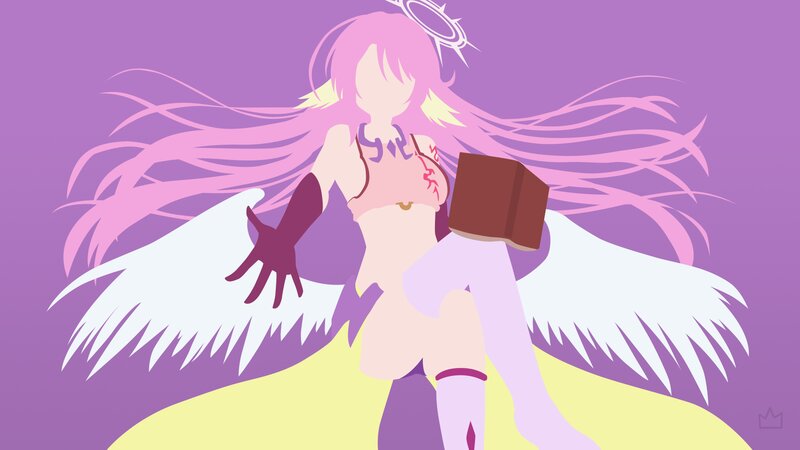 Angelic Character with Wings — Purple, Dramatic