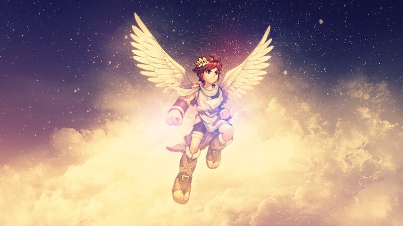Angelic Character with Wings — Yellow, Dramatic