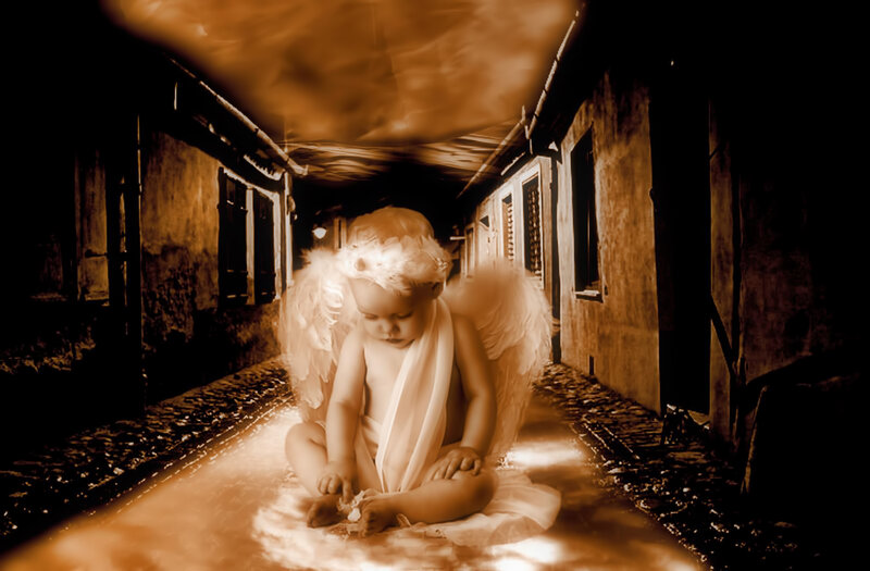Angelic Child in Alley