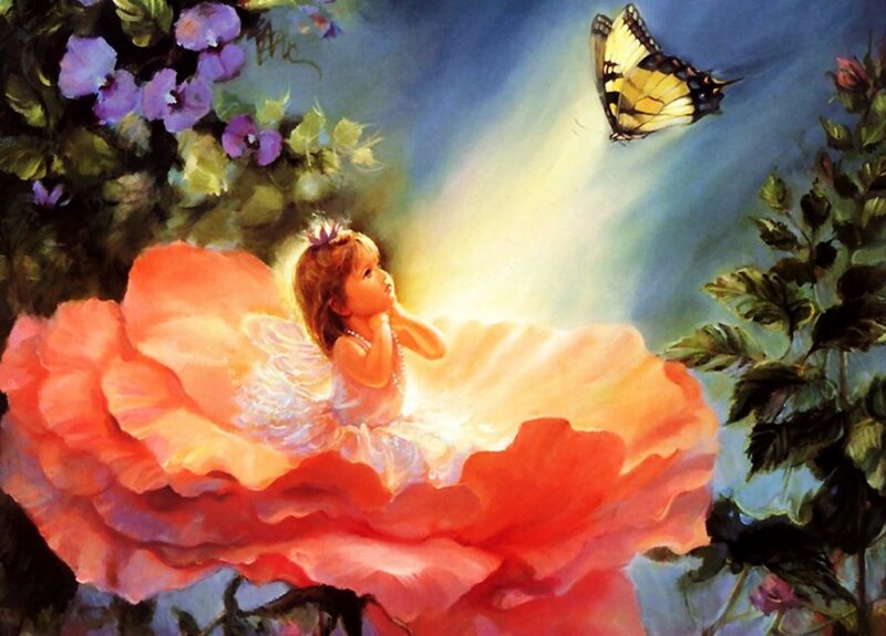 Angelic Child in Flower