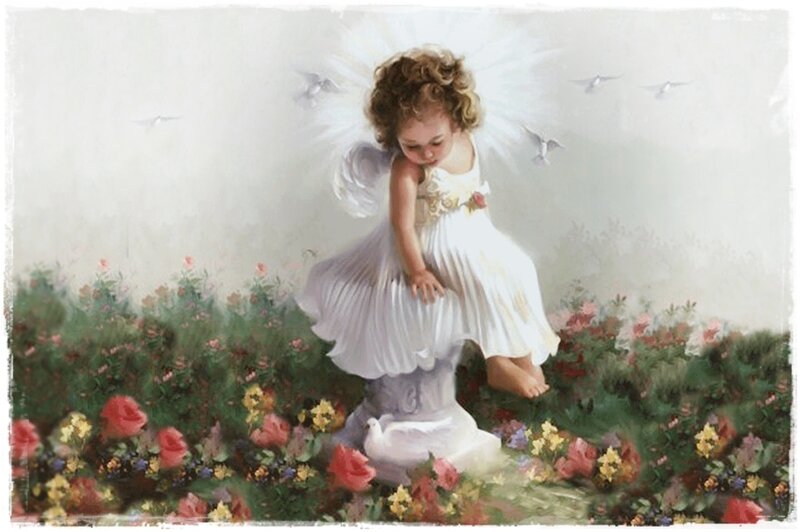Angelic Child in Garden