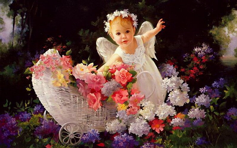 Angelic Child in Stroller