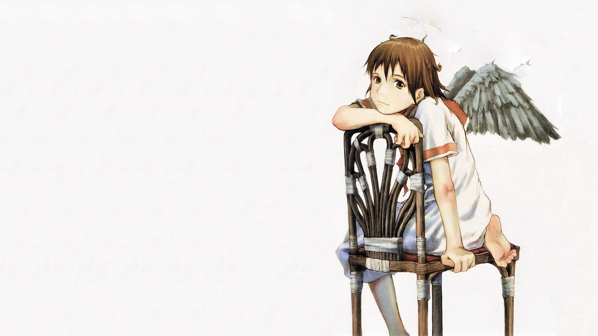 angelic child on a chair