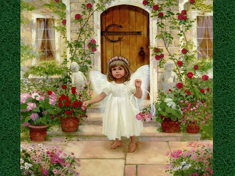 Angelic Child on Porch
