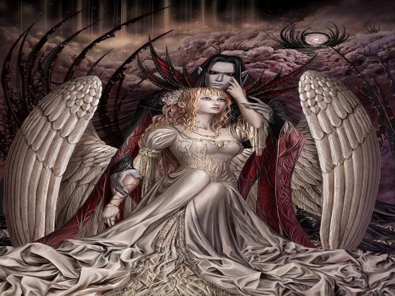 Angelic Couple with Wings