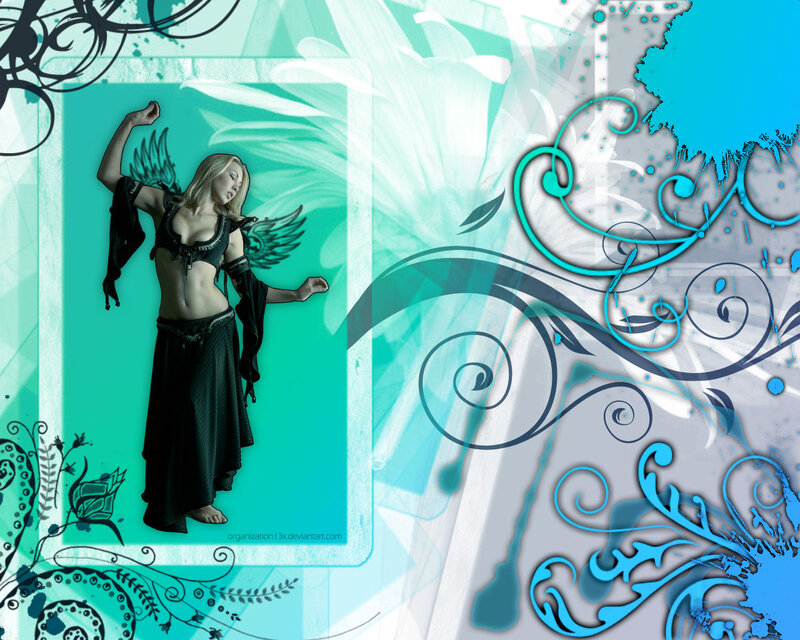 angelic dancer with wings