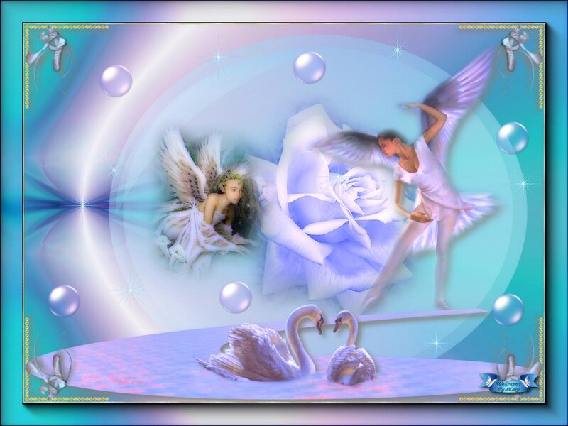 Angelic Dancers with Swans
