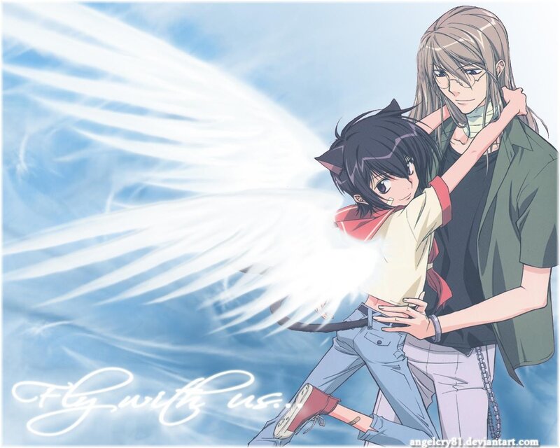 angelic duo flying together