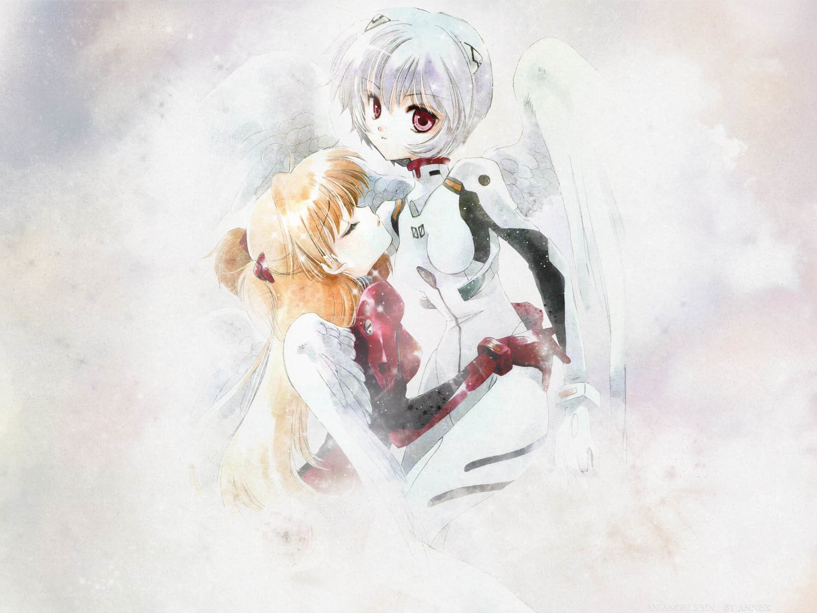 angelic embrace in white