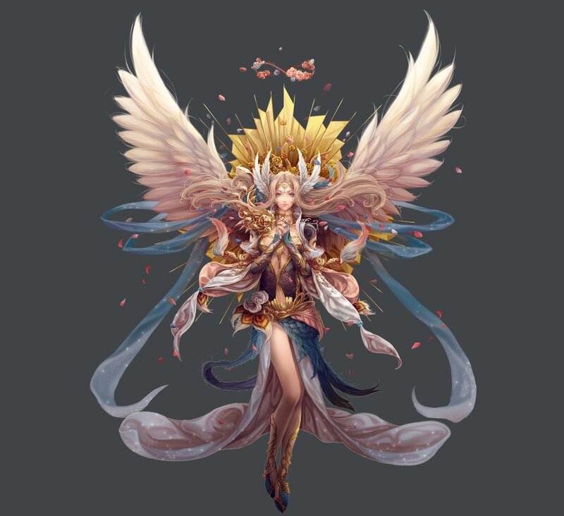 Angelic Female Character — White, Dramatic