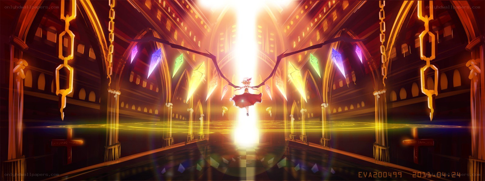 angelic figure in a cathedral
