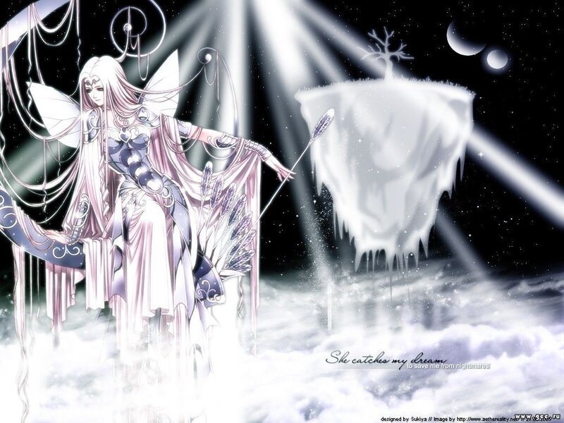 angelic figure in a dreamlike realm