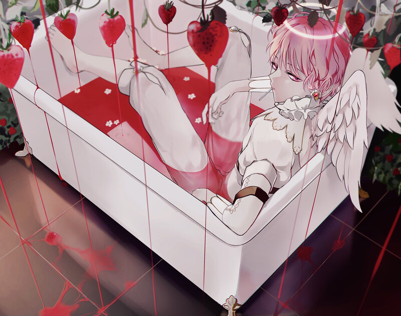 Angelic Figure in Bathtub