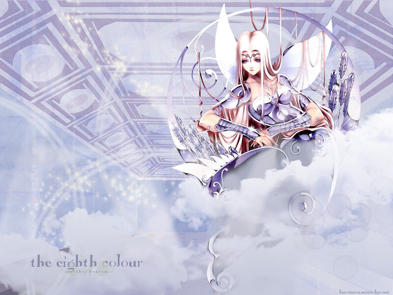 angelic figure in celestial setting