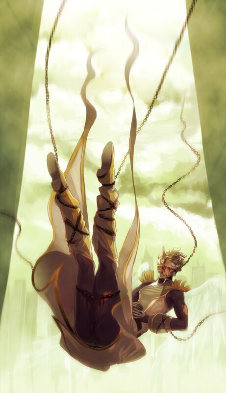 Angelic Figure in Chains — Green