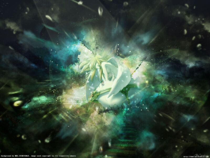 angelic figure in cosmic light