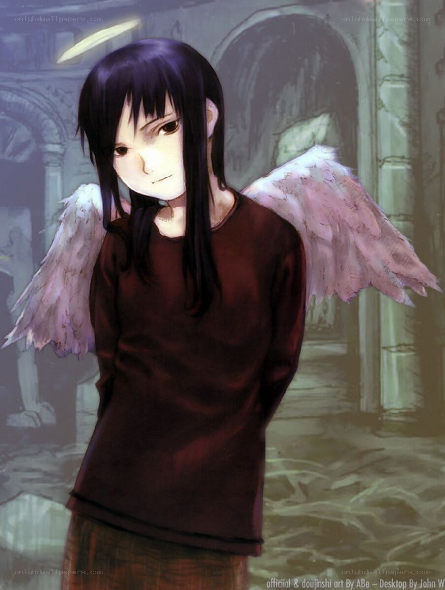 angelic figure in dark setting