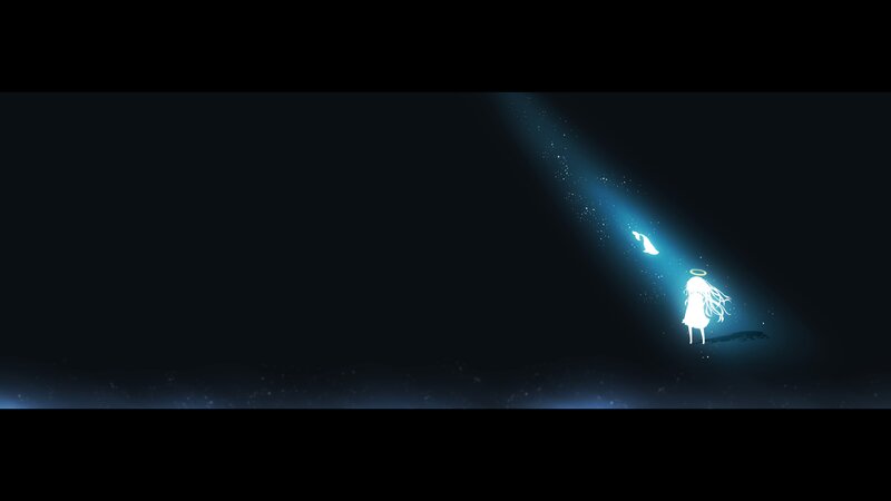 Angelic Figure in Darkness — Black