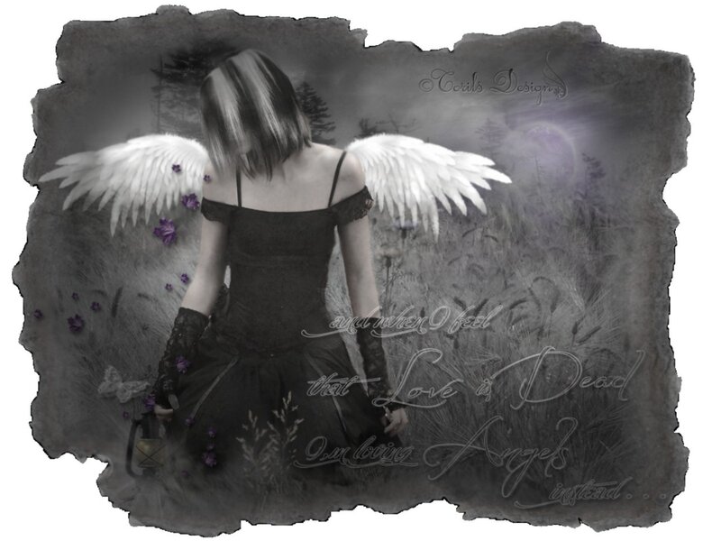 Angelic Figure in Field — Gray