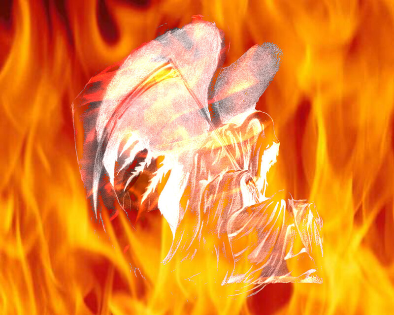 Angelic Figure in Flames