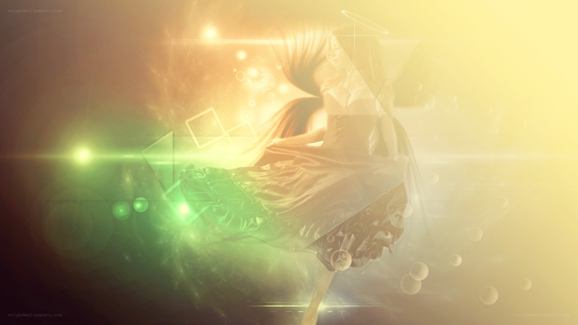 angelic figure in glowing light